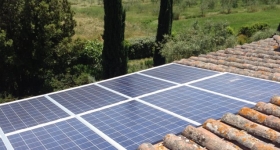 impianto fotovoltaico installato in loc. Pozzuolo (PG), sviluppa 12 kWp