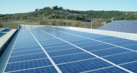impianto fotovoltaico progettato da Greentech in loc. Soccorso - Magione (PG)